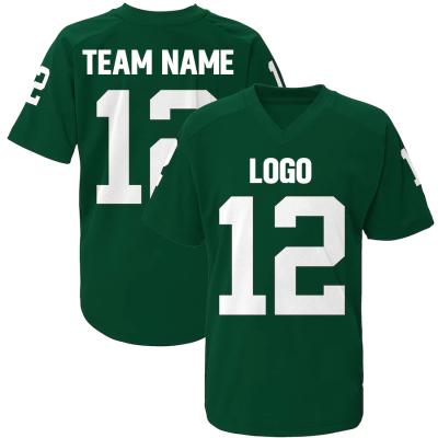 China Breathable Green NFL Uniforms Mens Player Football Jersey American Rugby Wear for sale