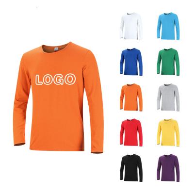 China Quality QUICK DRY Cotton Long Sleeve Mens Shirt O-Neck T-Shirt With Print Logo for sale