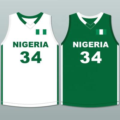 China Nigeria Antibacterial Wholesale Custom Basketball Uniform / College Designs Dry Fit Basketball Jersey for sale