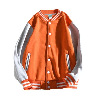 China Breathable Factory Custom Design Baseball Jacket Long Sleeves Baseball Coat Sport Wear Sweatshirt Unisex Varsity Jacket for sale