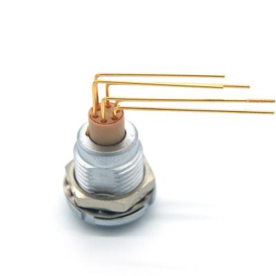 China Brass with Mil-Spec receptacle push-pull connector. nickel plated rugged compatible adapter connector for sale