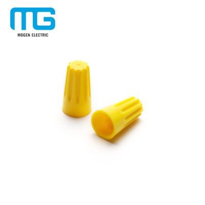 China Common Yellow Galvanized Wire Or Cable Spiral Steel Screw On Electrical Wire Termination Connectors for sale