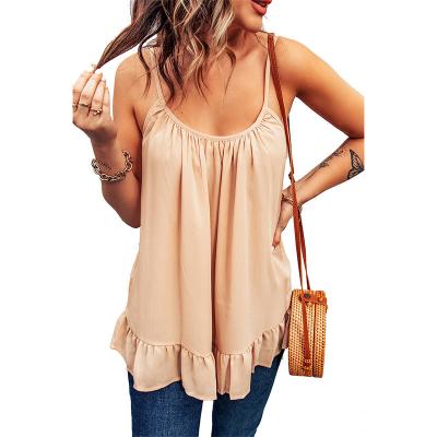 China 2023 Summer Fashion Cotton Ladies Tops Sexy Casual Loose Slip Soft Vest QUICK DRY For Women for sale