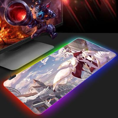 China HEATER mouse pad gaming led custom large logo 3xl gaming rgb gaming desk mat mouse pad lighting for sale