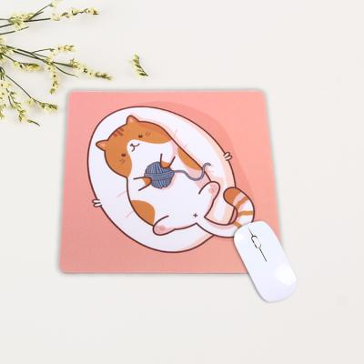 China 2021hot promotions advertising selling pink gaming mouse pad cat children mouse pad wholesale kawaii for sale