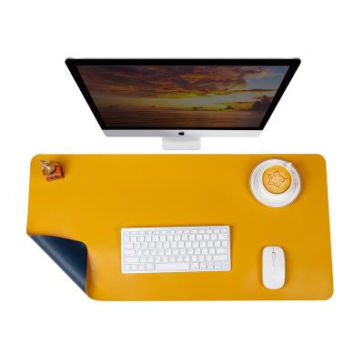 China Sublimation PASSIONATE Large Office Non-Slip PU Leather Mousepad for sale