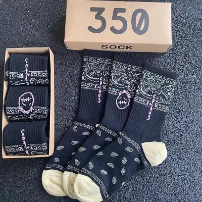 China Breathable box packaging designer custom sport socks yeezy AJ socks for men for sale