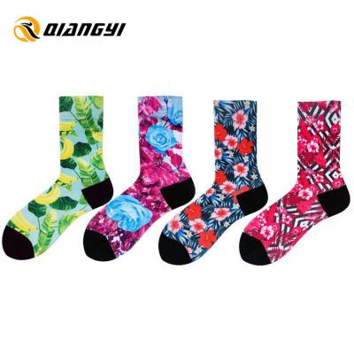 China Breathable Fashion Custom Knitted Socks Cheap Printed Cotton , Printed Socks for sale