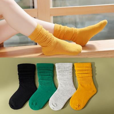 China Viable Custom Printed Logo Designer Kid Socks Baby Girl Slouch Socks for sale