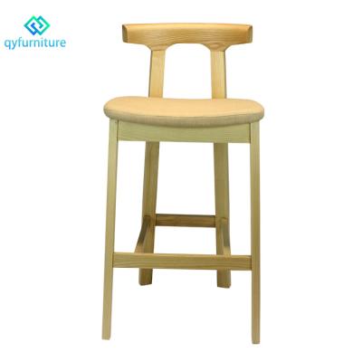 China Japanese style regular commercial restaurant natural wood bar stools high for sale