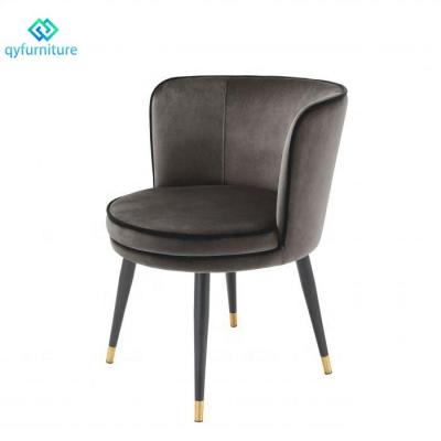 China Durable Commercial Furniture Black Wood Legs Fabric Upholstered Dining Chairs For Restaurant for sale