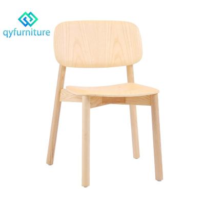 China Durable Modern Style Natural Color Wooden Coffee Dining Chairs Furniture for sale