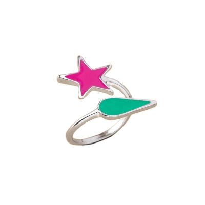 China 2022 New Anime Hunter X Hunter's Tear Star Hisoka Ring Silver Color Laid Open Ring Classic Cosplay Props Anime Jewelry for sale