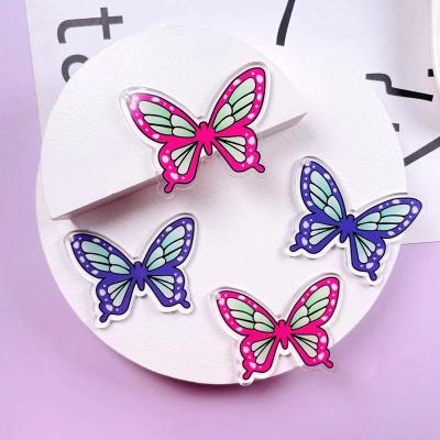 China Hot Selling Japanese Anime Anime Demon Slayer Blade Ear Charms DIY Acrylic Butterfly Earrings Men's and Women's Cosplay Jewelry for sale