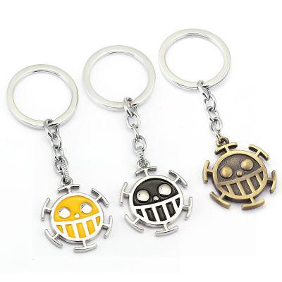 China One Piece Law Men's Trafalgar Gift Surgeons Fashion Accessories Anime Smile Face Key Chain for sale