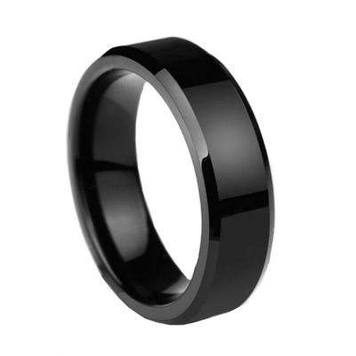 China FASHIONABLE Mens Stainless Steel Black Color Rings Shape Jewelry For Men Friend Creativity Gift Ring for sale