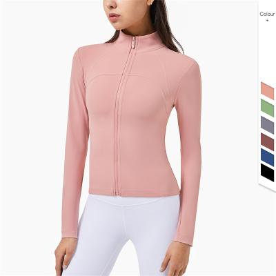 China Wholesale Designer Breathable Soft Rib Knit Fabric Jackets Prices Workout Crop Jacket Women for sale