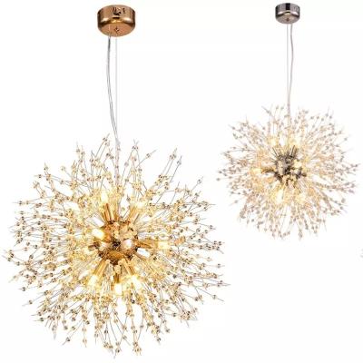 China Factory 24w 27w 36w 48w 56w 100w Modern Nordic Zhongshan Bedroom Simple Living Dining Room Hotel Led Sparkle Ball Crystal Chandelier for sale