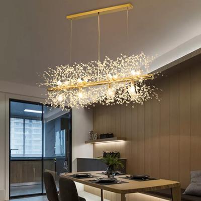 China Modern Nordic Post Metal Chandelier G9 Gold Sparkle Ball Led Crystal Pendant Lamp for sale