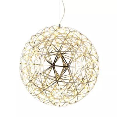 China Modern Round Sparkle Ball Chandelier Stainless Steel Decoration LED Lobby Hotel Home Fashion Pendant Lamp for sale