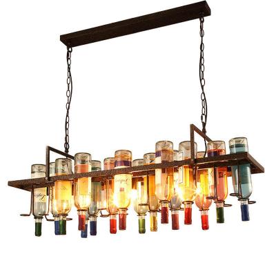 China Modern Top Sale Lead Glass Chandelier Led Modern Bottle Chandelier Pendant Lights For Bar Kitchen for sale