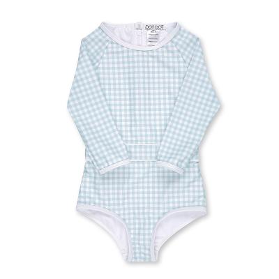 Cina Swimwear lungo della neonata della manica del bambino del costume da bagno di un pezzo molle di Lycra in vendita