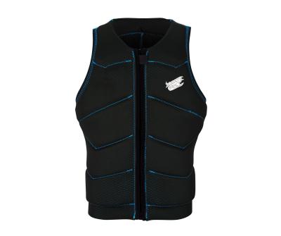 China 4- Way Stretch Neoprene Wakesurf Comp Vest Full Zip - Up Front With Hook - And - Loop Tab for sale