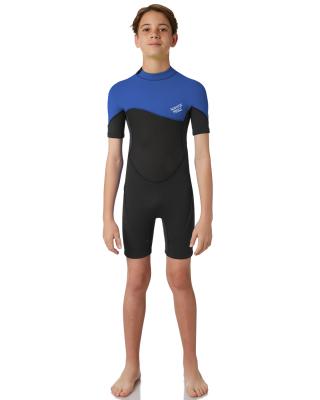 China Elastic Jersey Shorty Thermal Swimwear For Adults 3mm 2mm Neoprene Suit Front Zip for sale