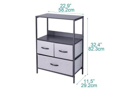 China Foldable Bedroom Furniture Colth Black 6 Drawers Dressers for sale