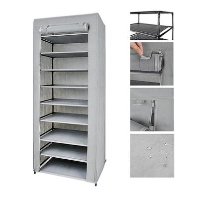 China (Size) {Fast Delivery} Adjustable Easy To Clean Diy Furniture Fabric Waterproof Folding Storage Cabinet Rack And Wardrobe for sale