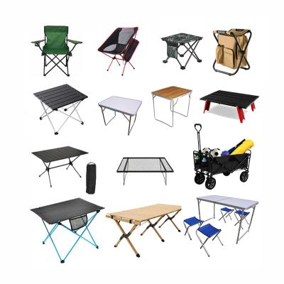 China Korean Outdoor Custom Made Ultralight Portable Lightweight Kids Camping Easy-carry Foldable Extended Folding Table With Camping Chair for sale