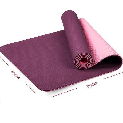 China Low Moq Wholesale High Quality Tape Custom Printed Eco-Friendly Outdoor Anti Slip Yoga Mat Tpe For Exercise for sale