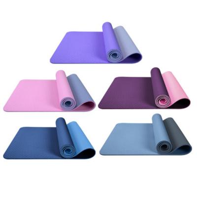 China Durable Custom Printed Eco Friendly High Quality Anti-fatigue Double Layer Extra Wide Strip Yoga Mat, Eco Yoga Mat for sale