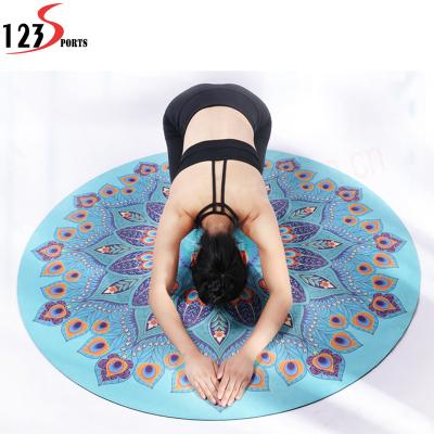 China High Quality Nature Rubber Kids Pattern Print Natural Rubber Custom Round Yoga Mat for sale