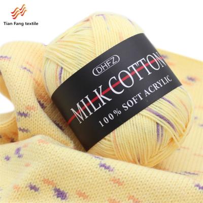 China Big Sale Recycled High Quality Dyed Milk Cotton Yarn For Knitting Sweater for sale