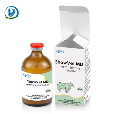 China GMP de Veterinaire Injecteerbare Injectie 100ml van Drugsmetronidazole voor de Kameel van het de Schapenvarken van het Veepaard Te koop