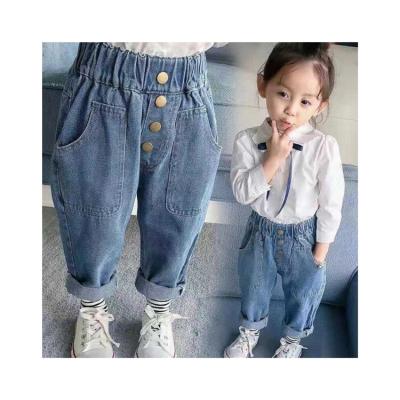 China Normcore New Style Customized Tooling Lovely Little Girl Overall Jeans Children's Clothing for sale