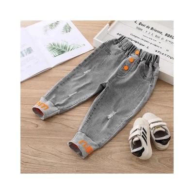 China Light-colored children's clothing loose factory supply girls denim jeans direct girls pants for sale