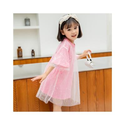 China Wholesale High Quality Viable Long Sleeve Solid Color Round Neck Girls Short Skirt Dress Children's Outerwear for sale