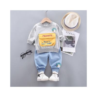 China Wholesale high quality children's clothing sets boy's activity solid color handmade costume children's clothing for sale