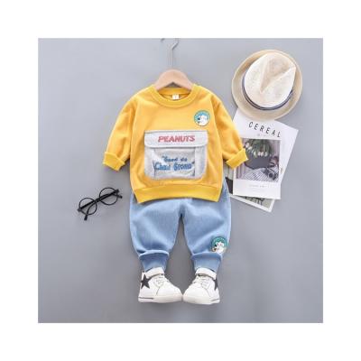 China Wholesale High Quality Round Neck Children's Clothing Sets Cotton Long Sleeve Boy Suit Children's Skirts for sale