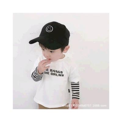 China Wholesale High Quality Two-Layer Boy's Solid Color Boy's T-shirt Children's Breathable Clothing for sale