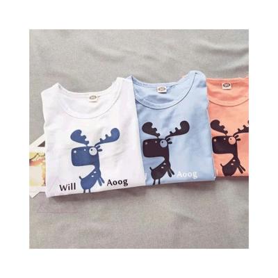 China New Pattern Customized Boys Solid Color Cartoon Printing Boy's T-shirt Breathable Children's Clothing for sale