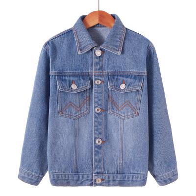 China Wholesale Breathable Cotton Baby Boy Girl Kids 100% Custom Made Denim Jacket Long Sleeve With Button Bundles for sale