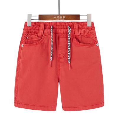 China Anti-pilling 100% Polyester Boy Shorts Solid Color High Quality Orange Casual Shorts for sale