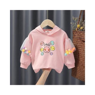 China Viable Hot Selling Lower Price Professional Sliver Patterned Girls Solid Color Girls Hoodie Children's Clothing for sale