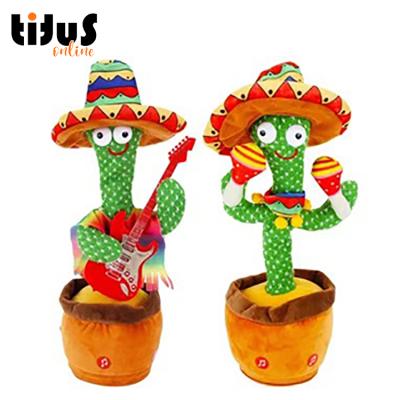 China B1008DC Funny Educational Toy Hot Sale Funny Wiggle Doll Cactus 120 Songs Singing Cactus Plush Musical Recording Toy Dancing Cactus Talking Toy for sale