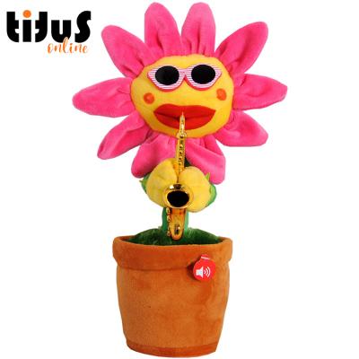 China Jumping Push Toys YR01 Plush Toy Singing Flower Dancing Cactus Electric Dancing Toy For Kids for sale