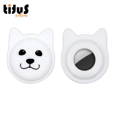 China Cute Shockproof Soft Material Silicone Dog Cartoon Pets TAG30 Cover Device Collars Suitable For Apple Airtags Case for sale