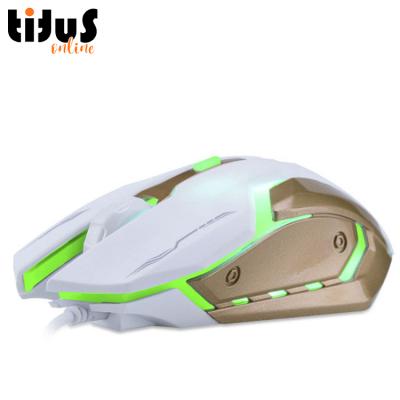 China V5 Game Gaming Mice RGB Backlit USB 2400dpi 6Keys USB Mechanical Wired Mechanical Mouse Wired Mouse Ergonomic Gamer for sale